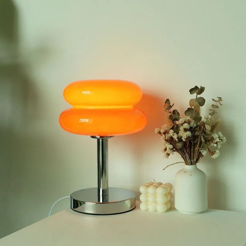 SweetGlow - szklana lampa stołowa Macaron