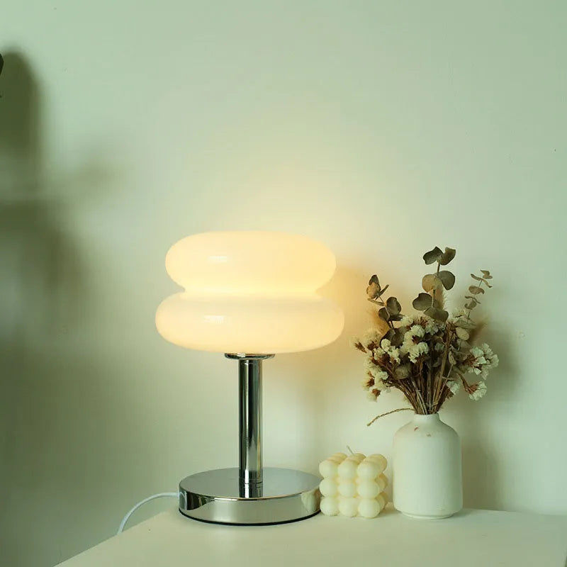 SweetGlow - szklana lampa stołowa Macaron