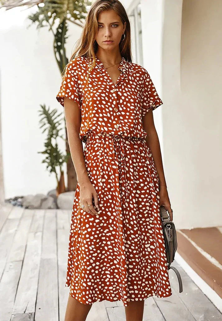 LB | Letnia sukienka midi w stylu boho