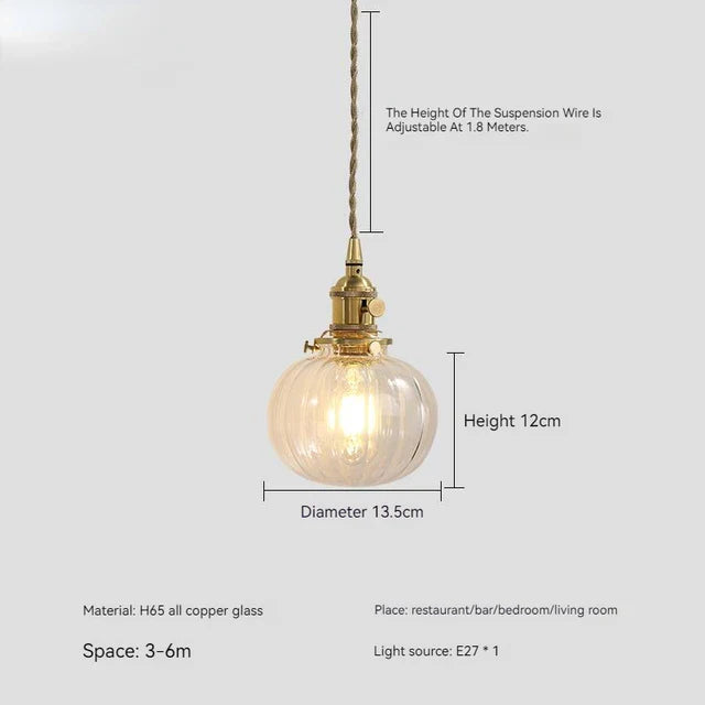 CrystalGlow - Szklana lampa wisząca