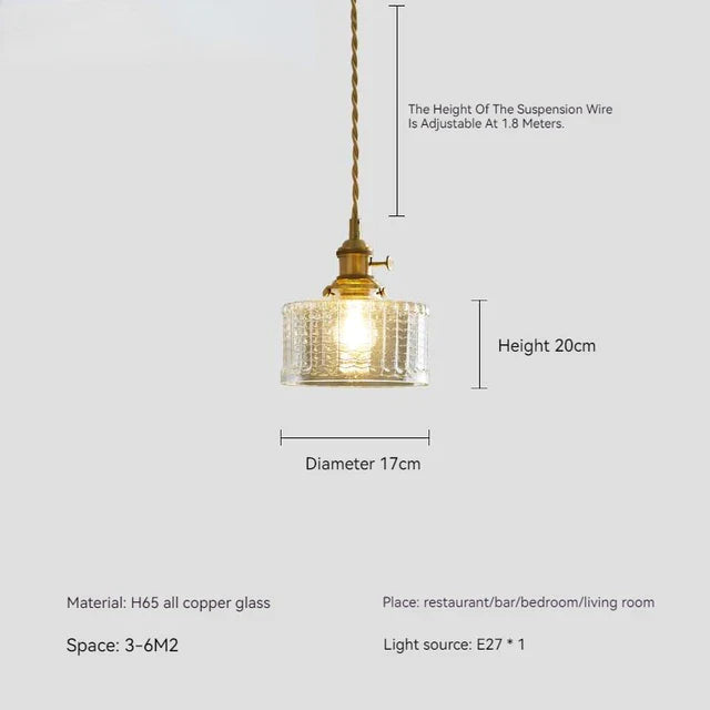 CrystalGlow - Szklana lampa wisząca