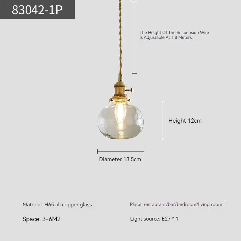 CrystalGlow - Szklana lampa wisząca