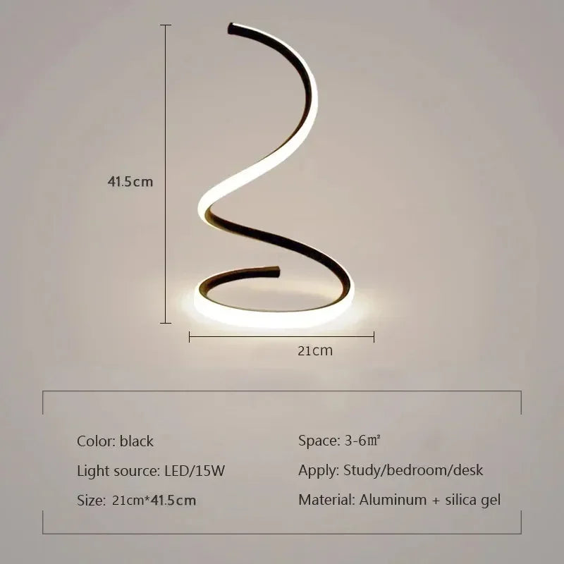 GlowStream - Nowoczesna lampa stołowa LED