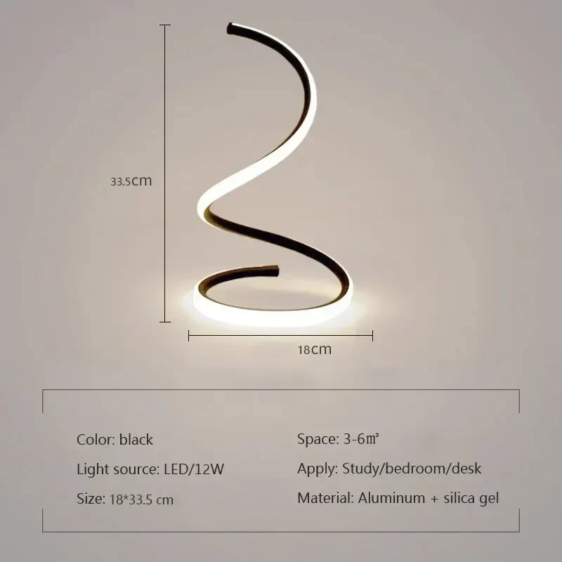 GlowStream - Nowoczesna lampa stołowa LED