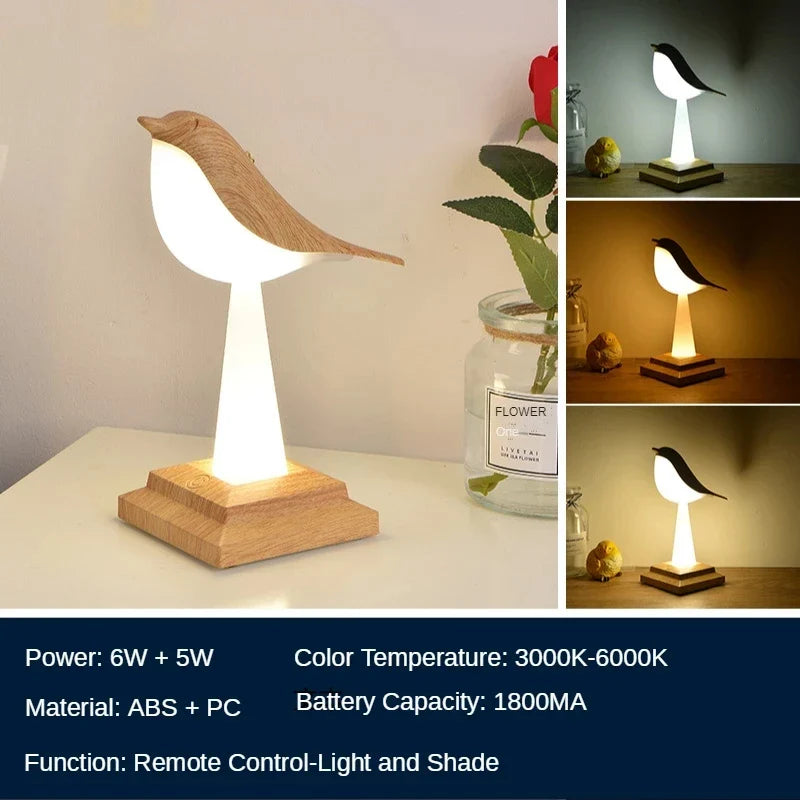 FeatherGlow - lampa stołowa Bird