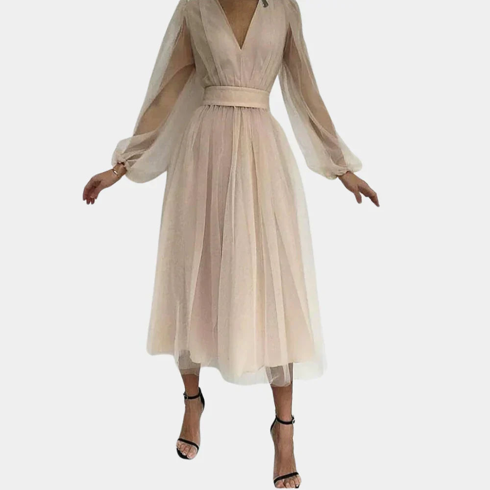 LB | Modna sukienka midi o eleganckim kroju dla kobiet