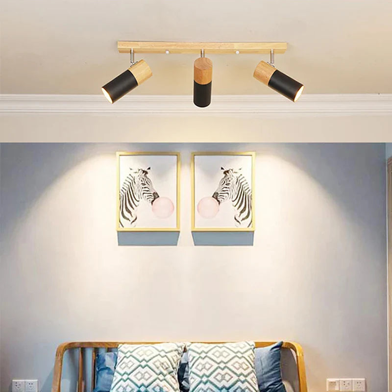 SkyWood - skandynawska drewniana lampa sufitowa