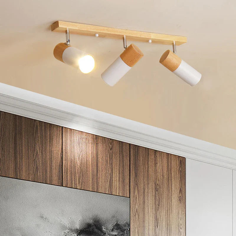 SkyWood - skandynawska drewniana lampa sufitowa