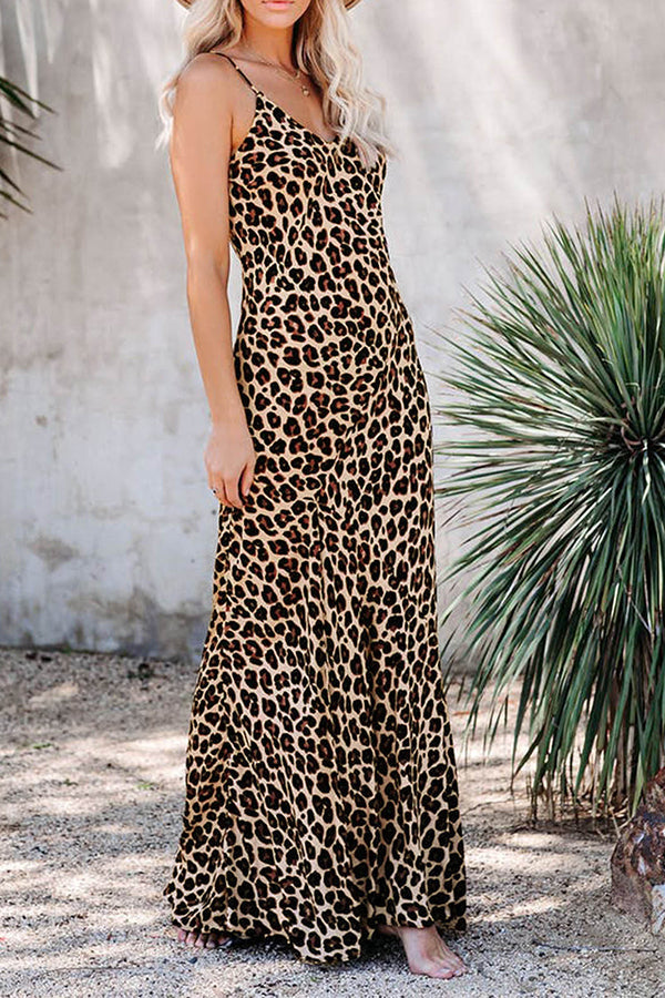 LB | Walk On the Wild Leopard Slip Maxi Dress