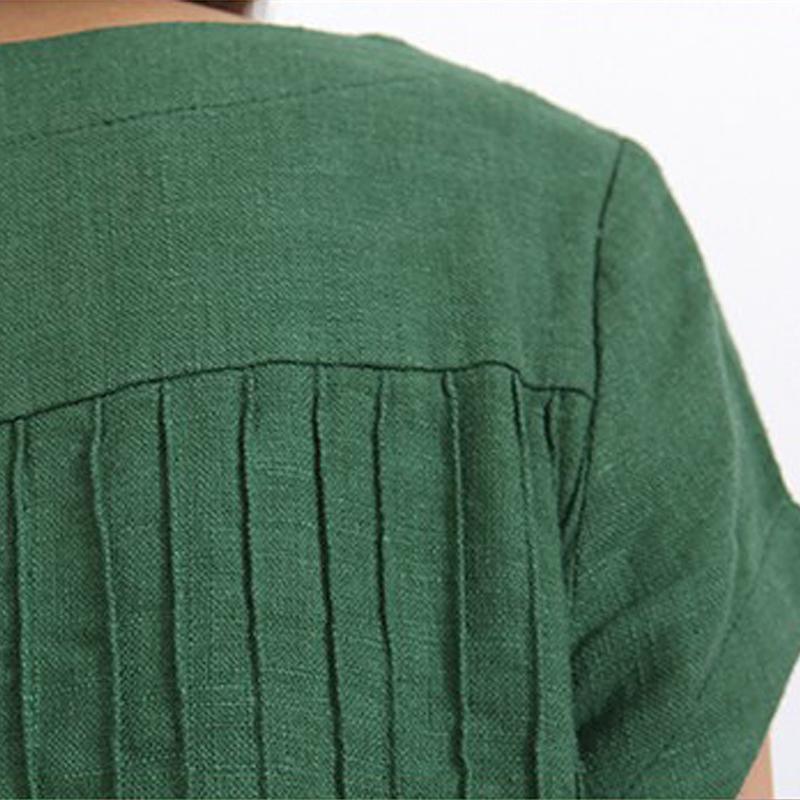 LB | Pomarańczowa lniana sukienka plus size letnia sukienka maxi bawełniana letnia sukienka