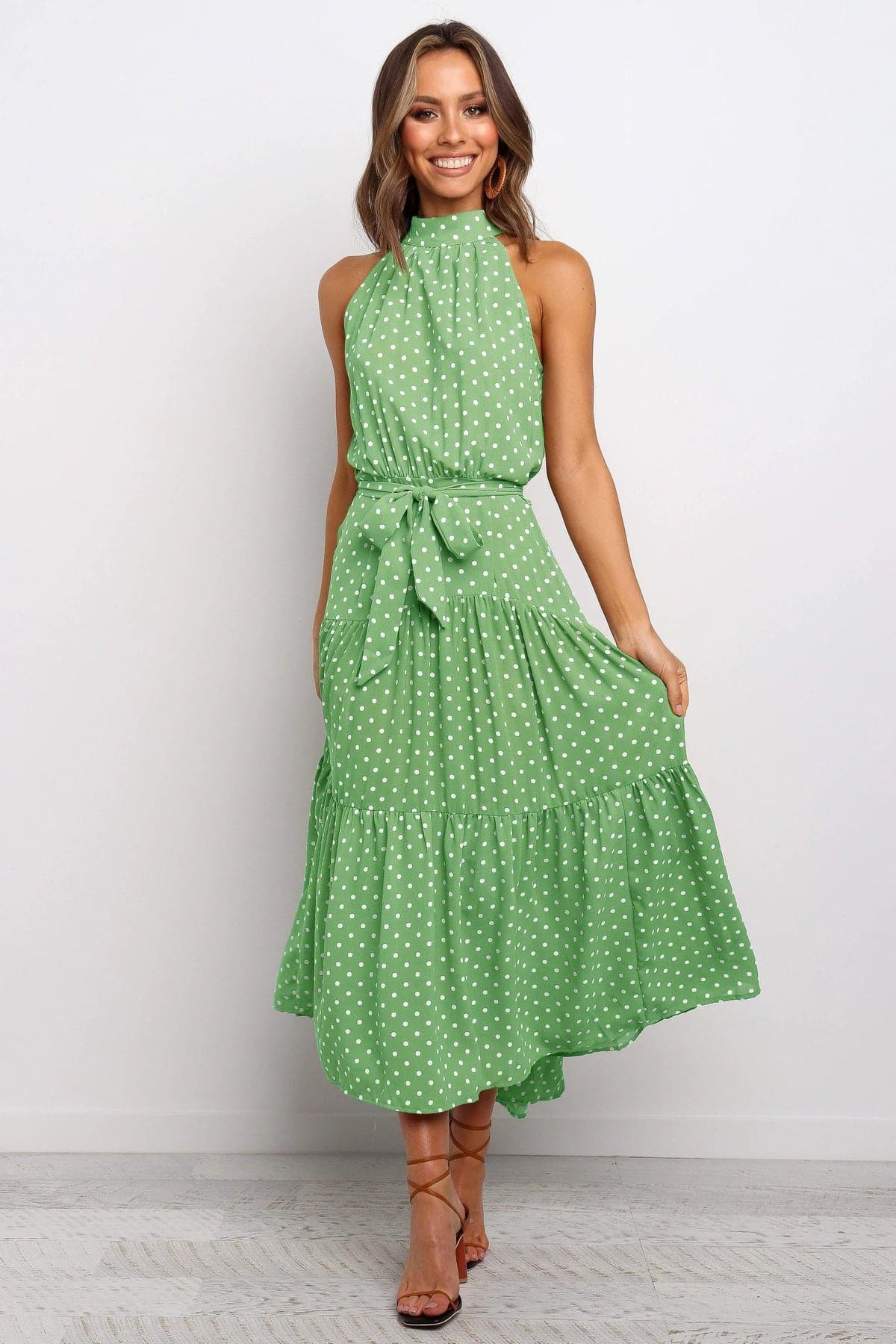 LB | Bohemian Maxi Dress damska w kropki