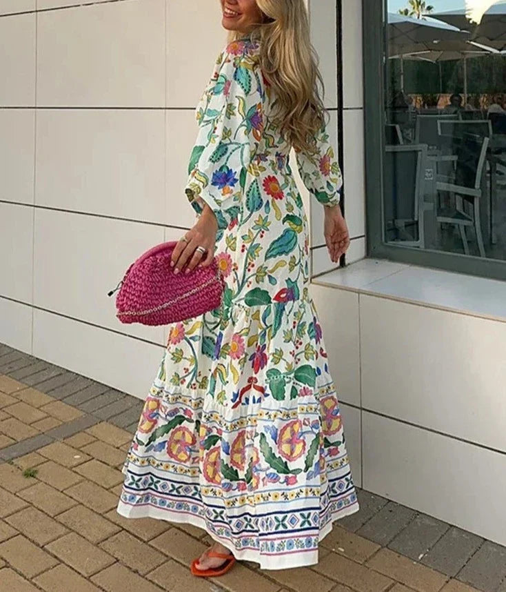 LB - Letnia sukienka maxi o linii A