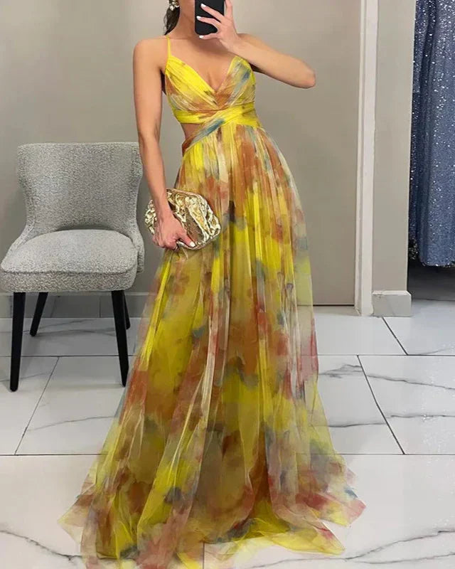 LB | Kwiatowa sukienka maxi dla niewymuszonej elegancji