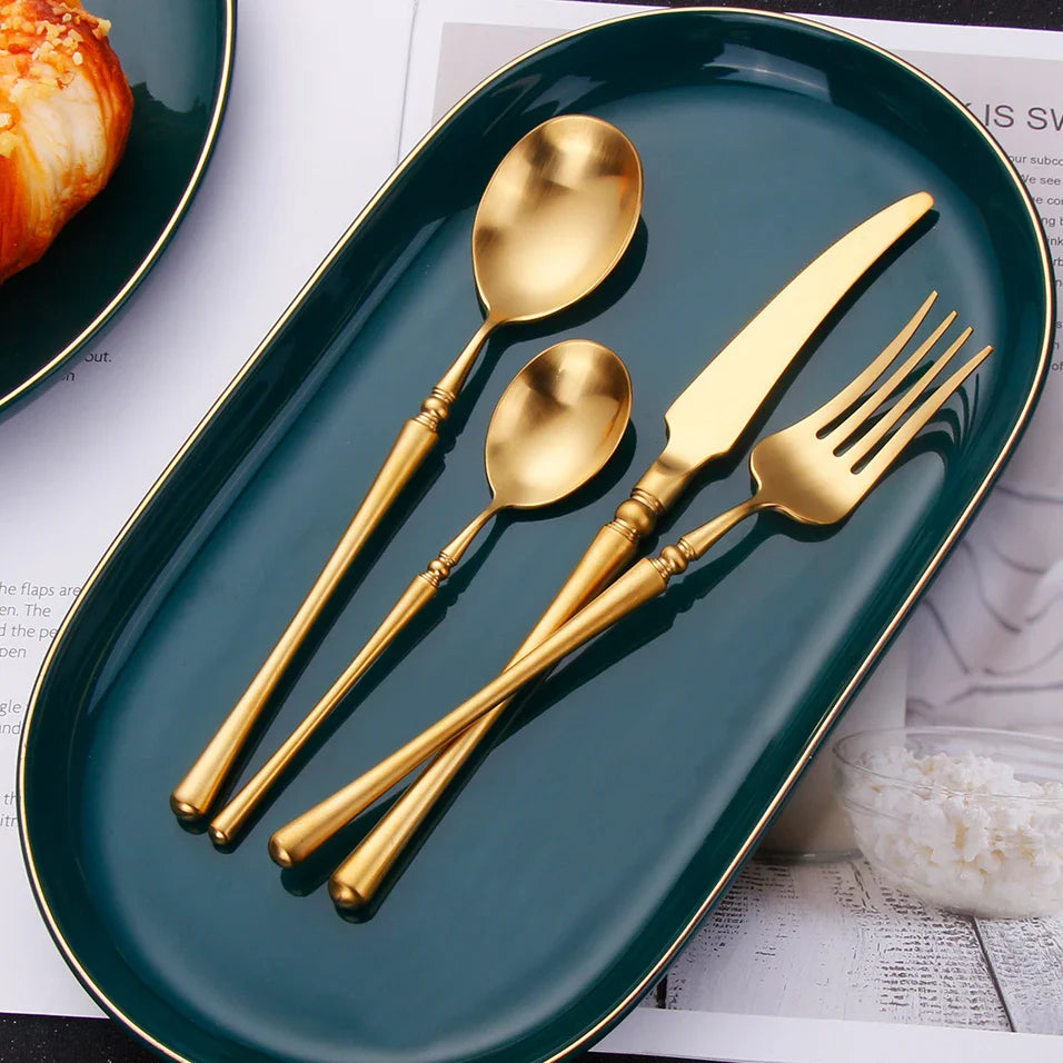Zestaw sztućców RegalMatte | Luxe Gold Matt