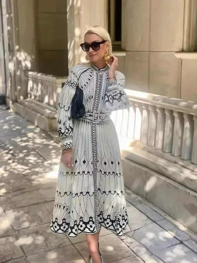 LB | Luxe monochromatyczna sukienka maxi