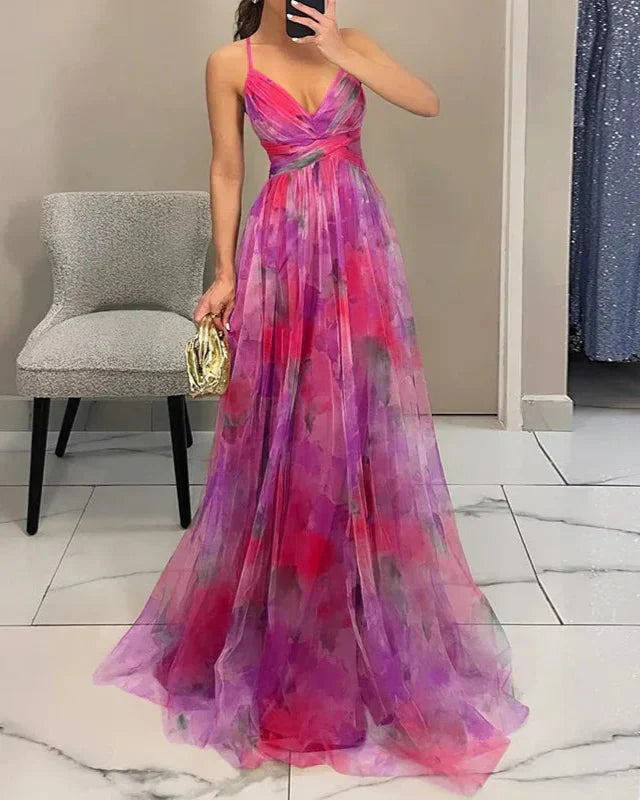 LB | Kwiatowa sukienka maxi dla niewymuszonej elegancji