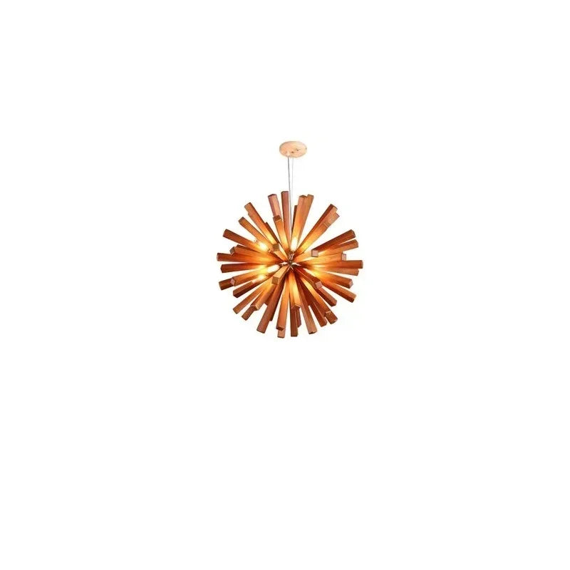 Dandelion | Elegancka drewniana lampa wisząca