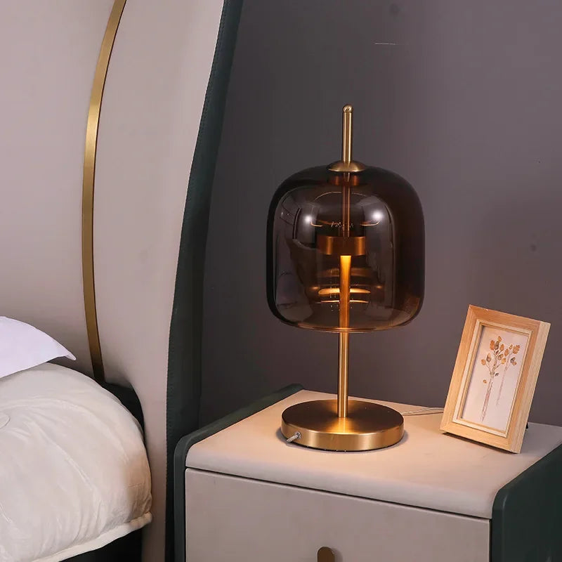 Postmodernistyczna | szklana lampa stołowa