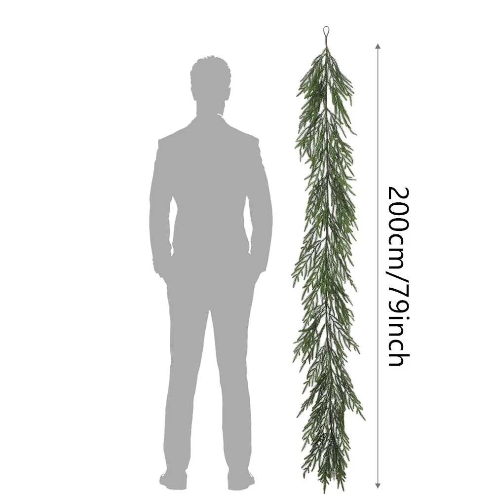 GreenChristmas | Realistyczna dekoracja girlandy jodłowej