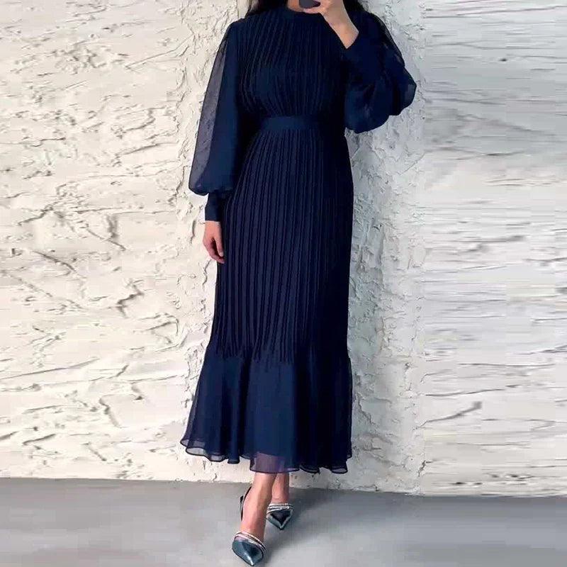 LB | Plisowana sukienka midi dla kobiet - Elegancki i ponadczasowy design