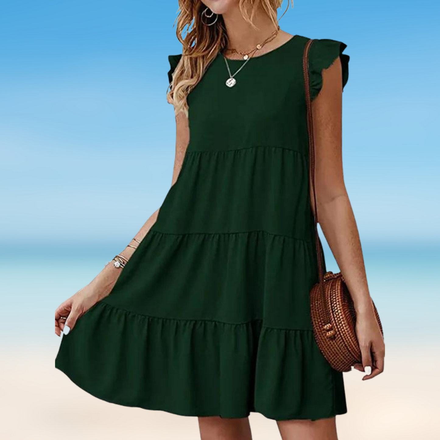 LB | Odella- Elegancka sukienka mini z falbanami