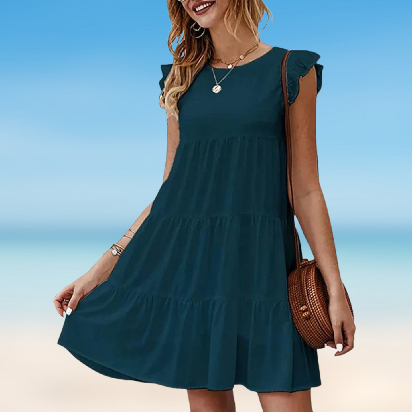 LB | Odella- Elegancka sukienka mini z falbanami