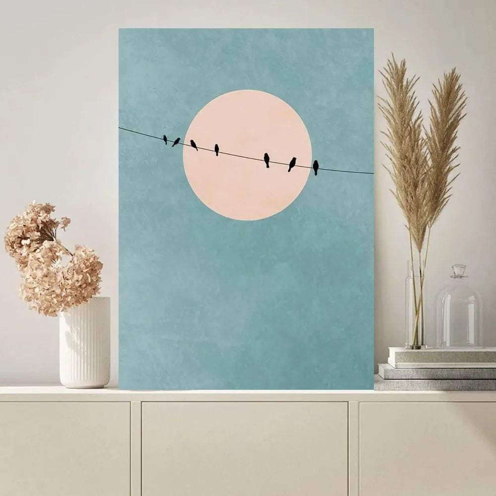 MoonLines | Minimalistyczna grafika na płótnie