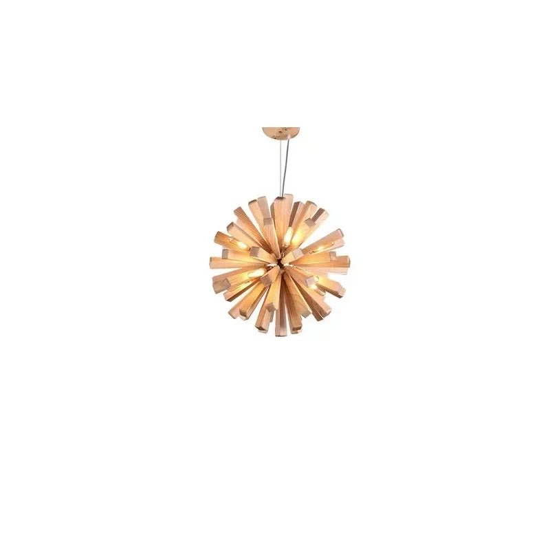 Dandelion | Elegancka drewniana lampa wisząca