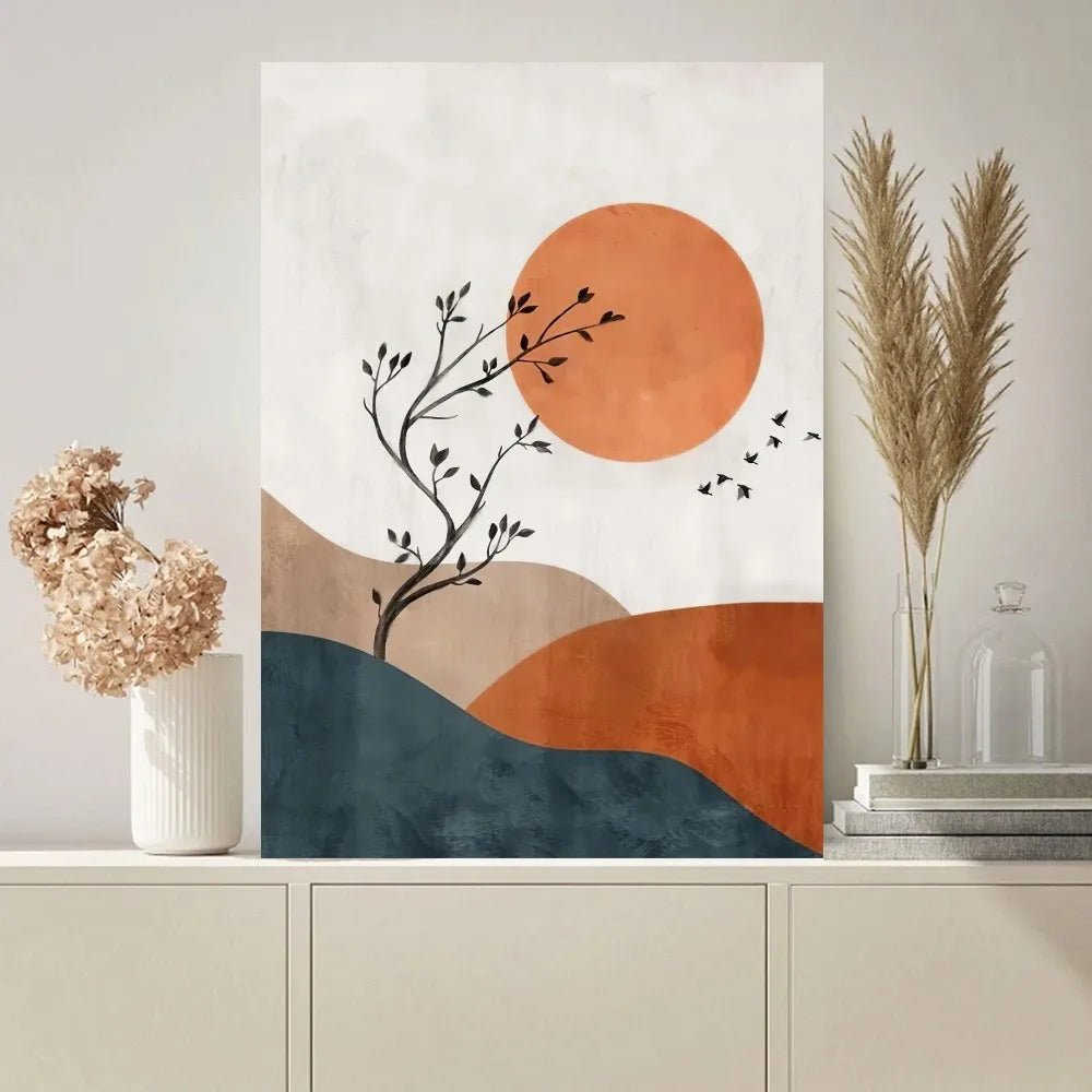MoonLines | Minimalistyczna grafika na płótnie