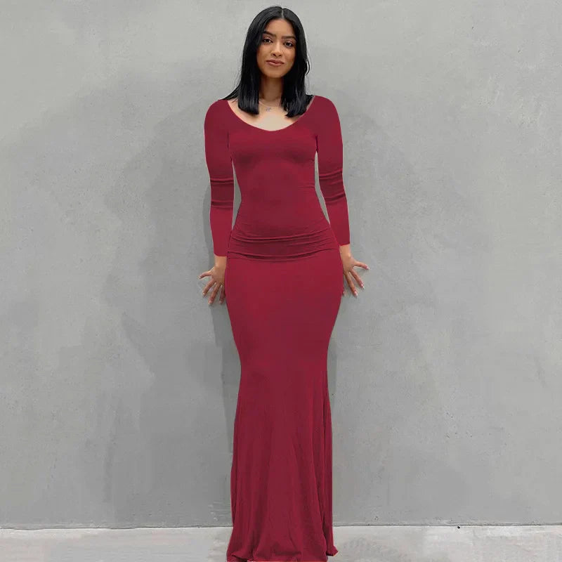 LB | Sukienka maxi slim