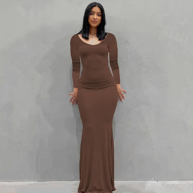 LB | Sukienka maxi slim