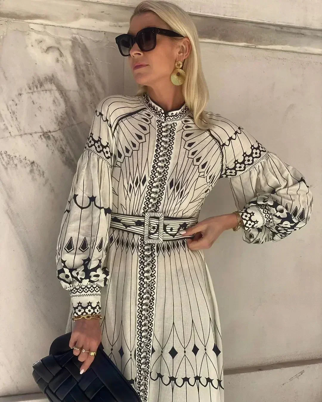 LB | Luxe monochromatyczna sukienka maxi