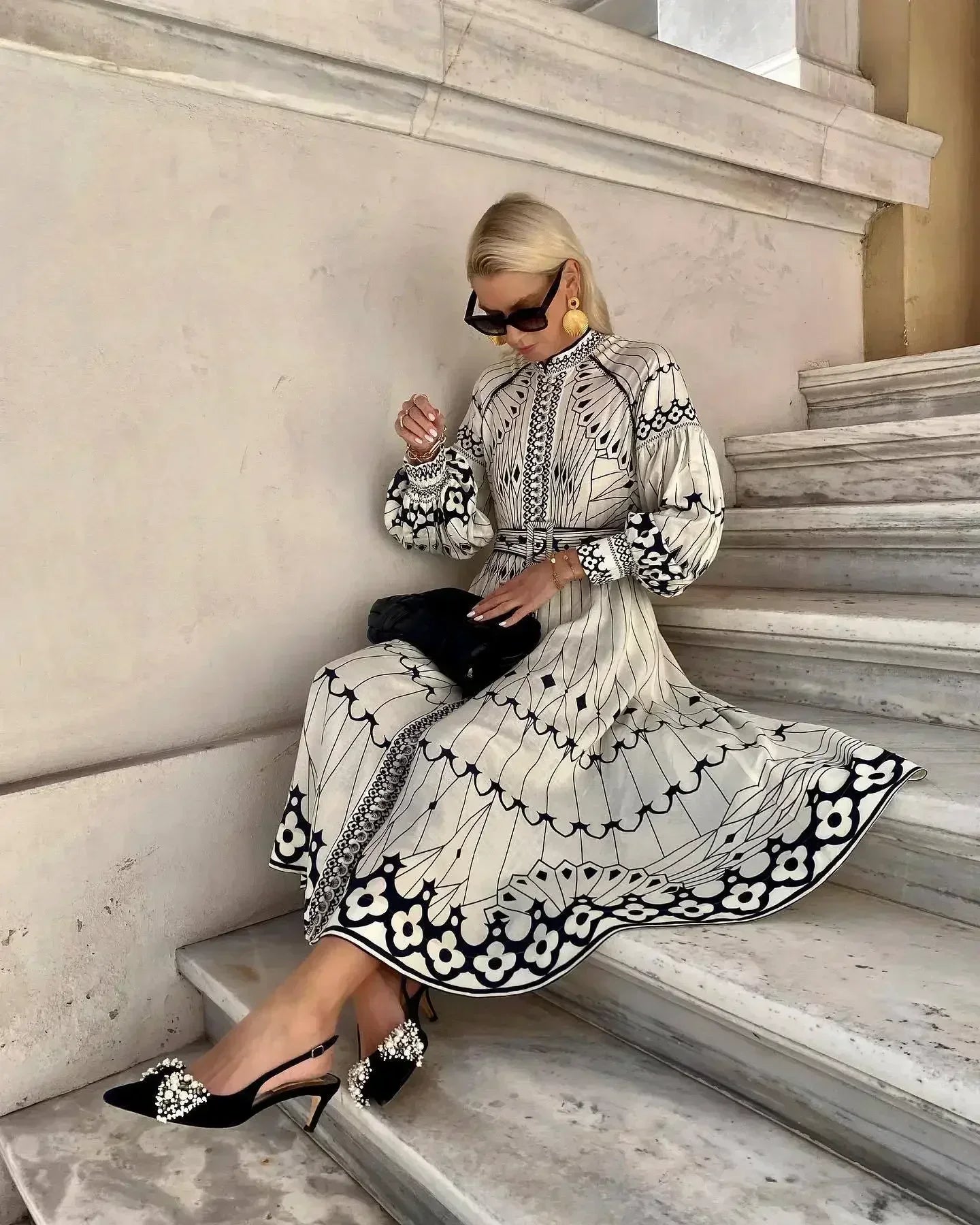 LB | Luxe monochromatyczna sukienka maxi