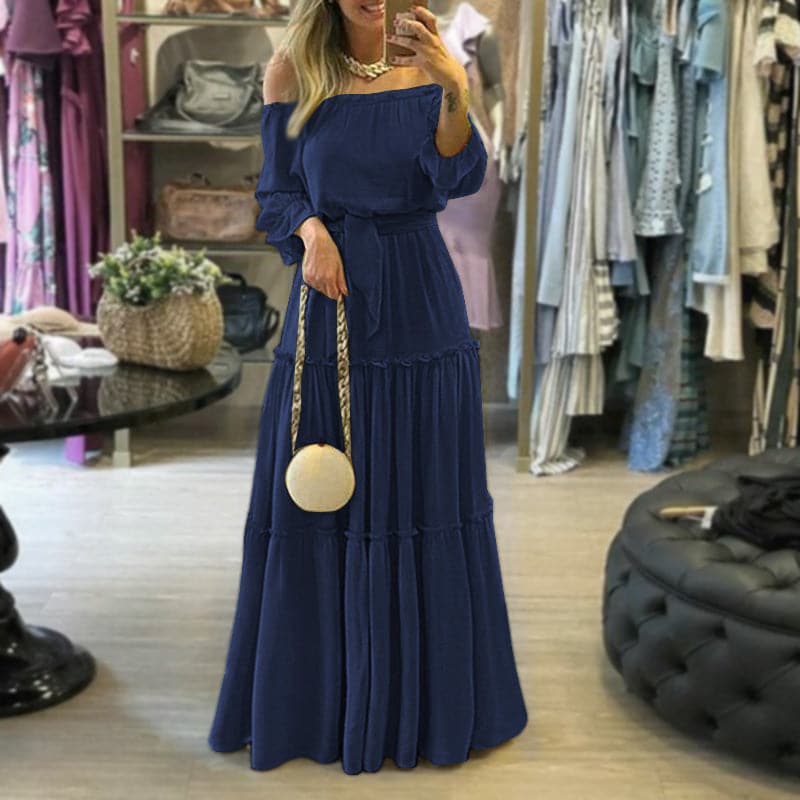 LB | Elegancka długa sukienka maxi