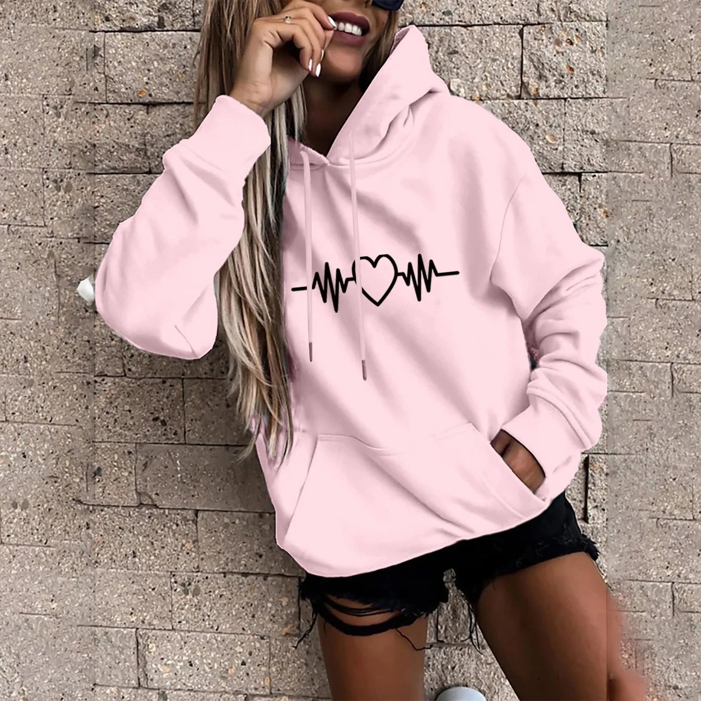 Fajny i swobodny Bluza z kapturem
