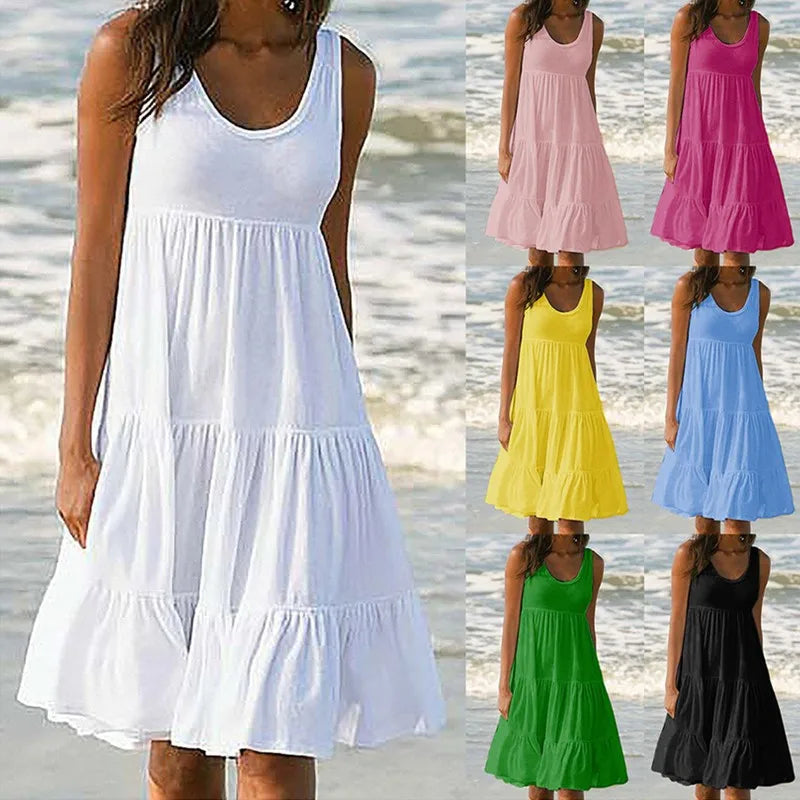 LB | Boho sukienka mini bez rękawów