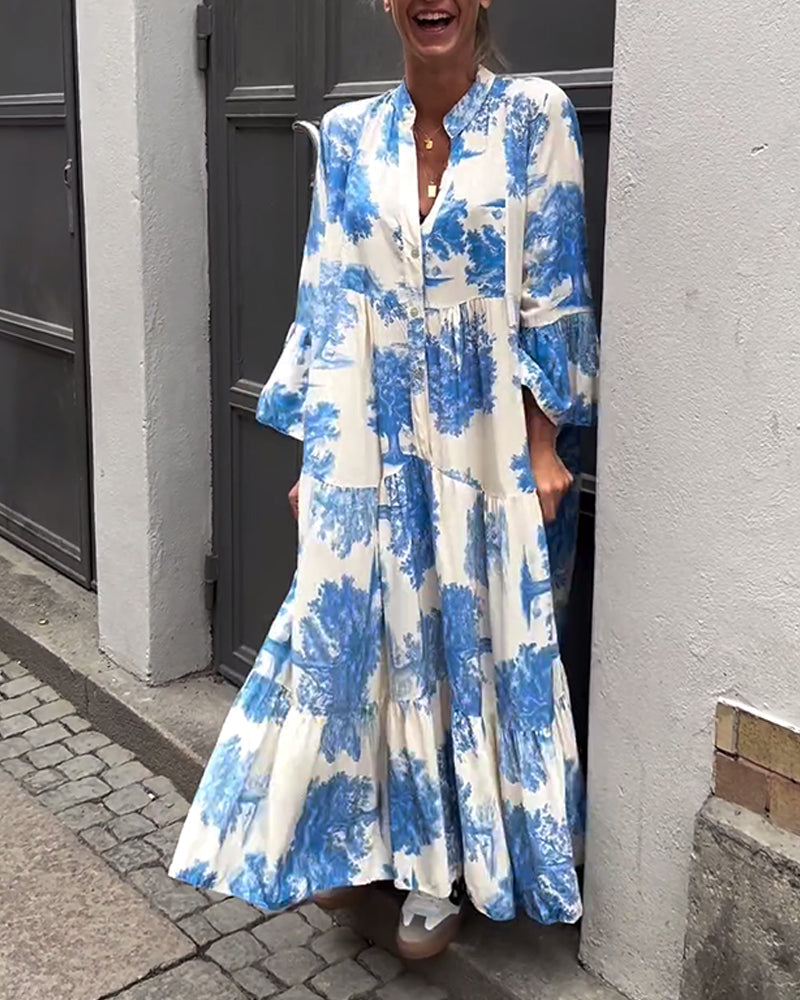 LB | Wygodna patchworkowa sukienka maxi