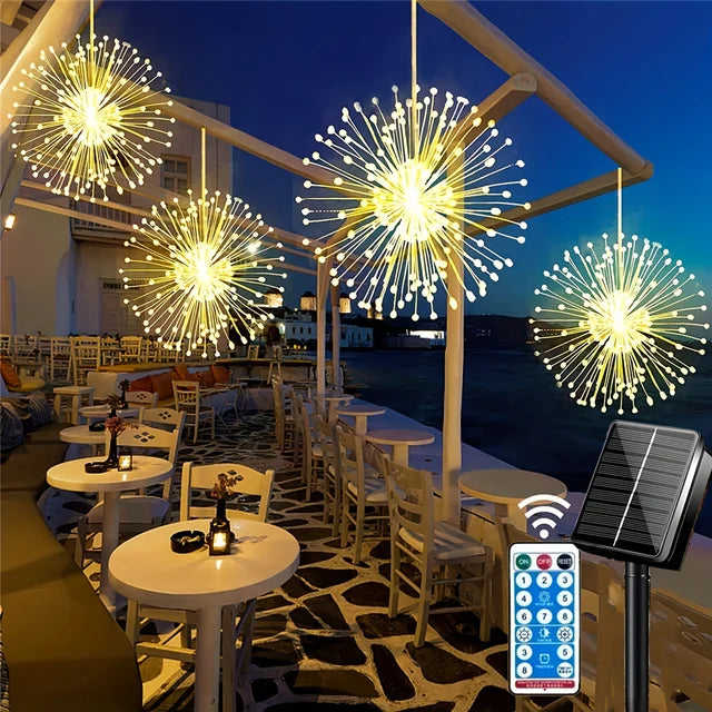 NebulaGlow - Wisząca lampa solarna do fajerwerków