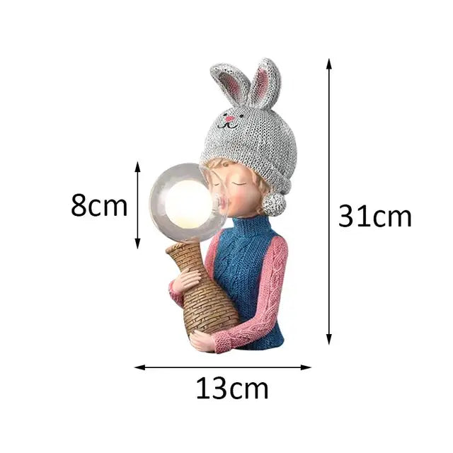 HatDiva - Lampy stołowe dla dziewczynek w kapeluszach