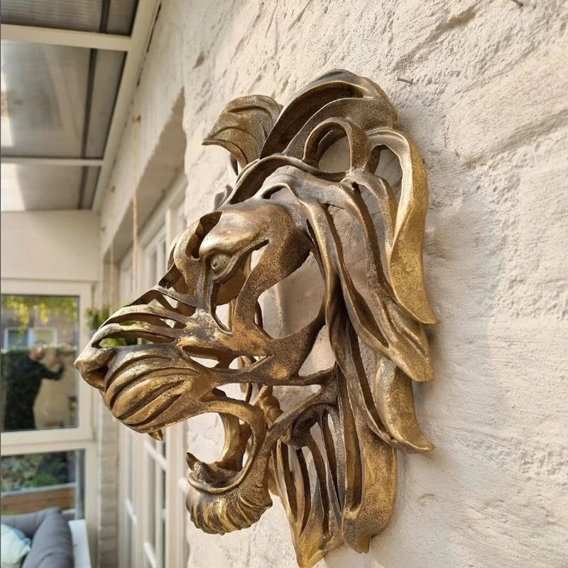 RegalRoar Lion - Rzeźba ścienna z głową lwa