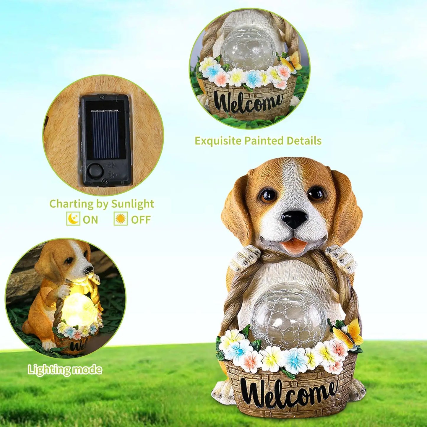 PuppyPals - Urocze figurki szczeniąt na baterie słoneczne