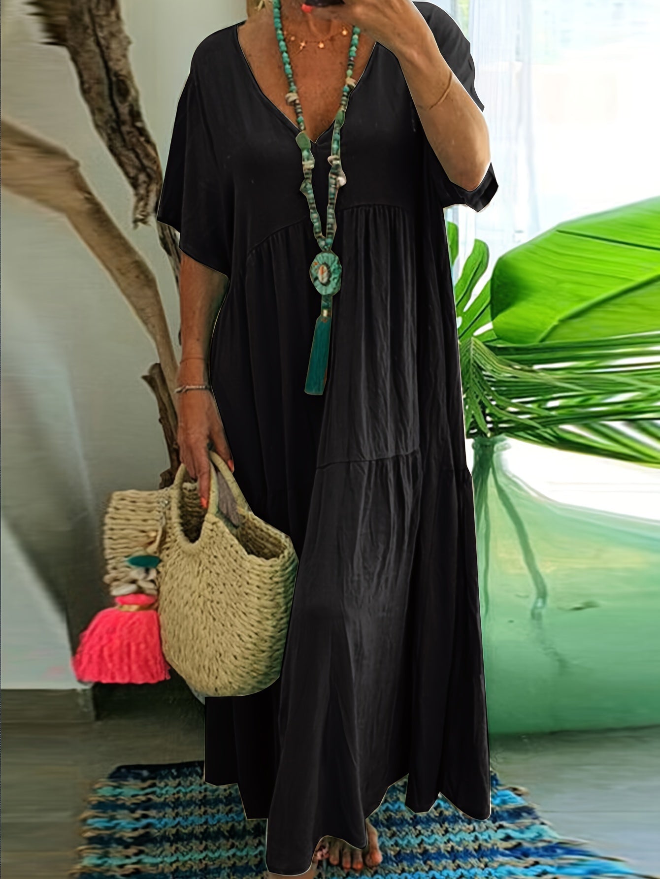 LB | Casualowa sukienka maxi plus size