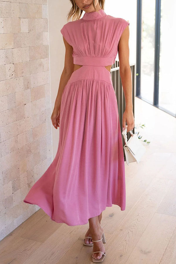 LB | Light of My Life Pocket Holiday Midi Dress z wycięciem w talii