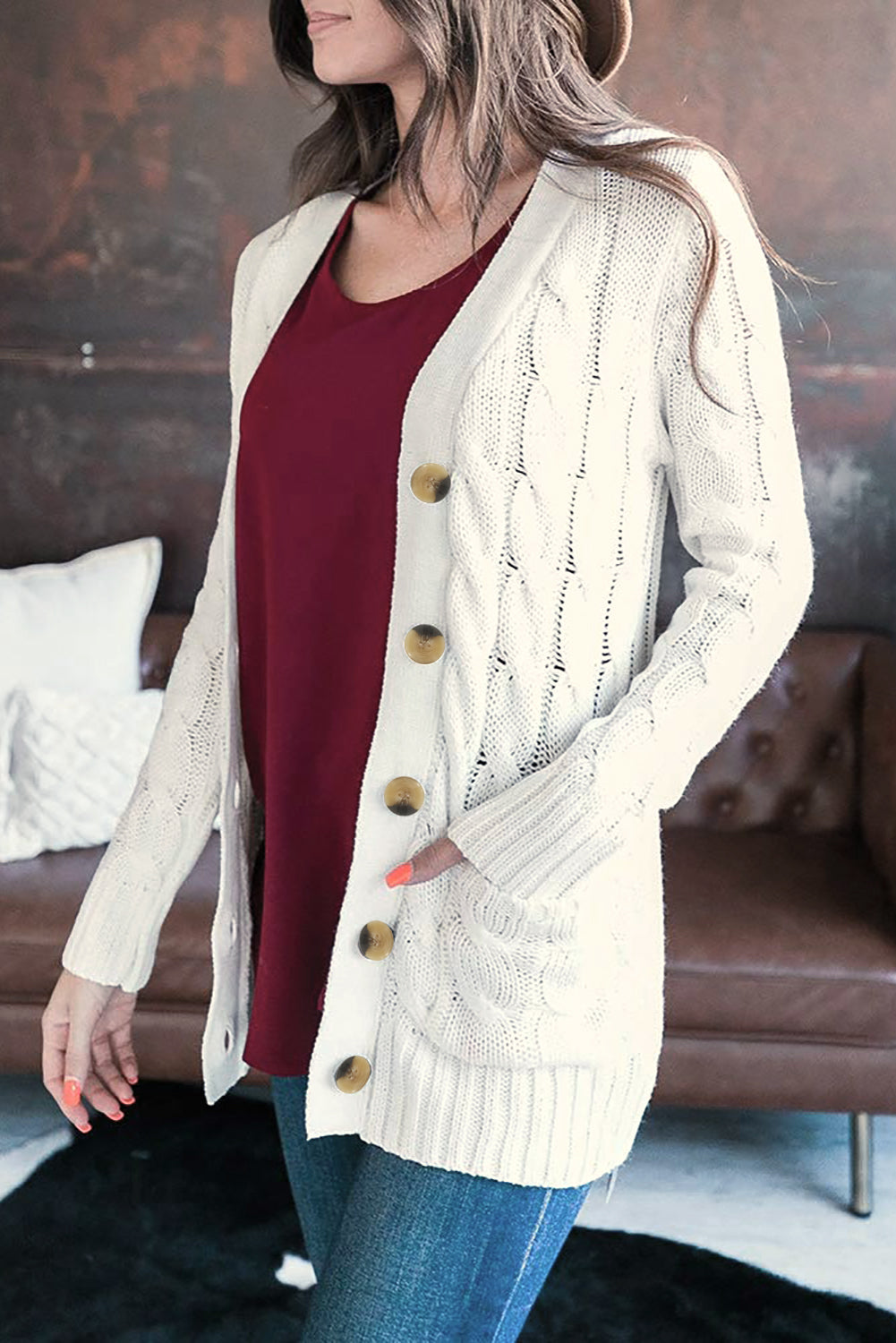 LB | Modny i elegancki kardigan zimowy
