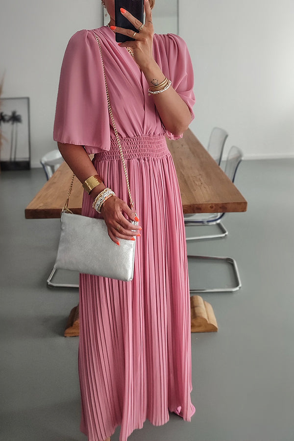 LB | Kombinezon Delightful Day Smocked waist z plisowaną szeroką nogawką