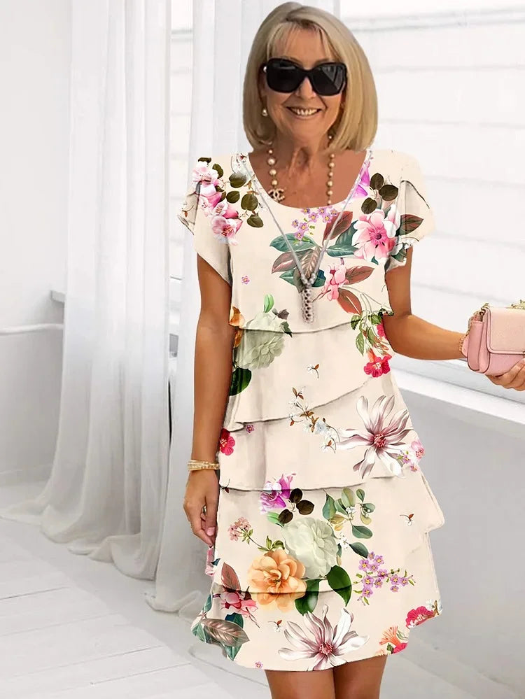 LB | Emily™ - Elegancka sukienka maxi w kwiaty