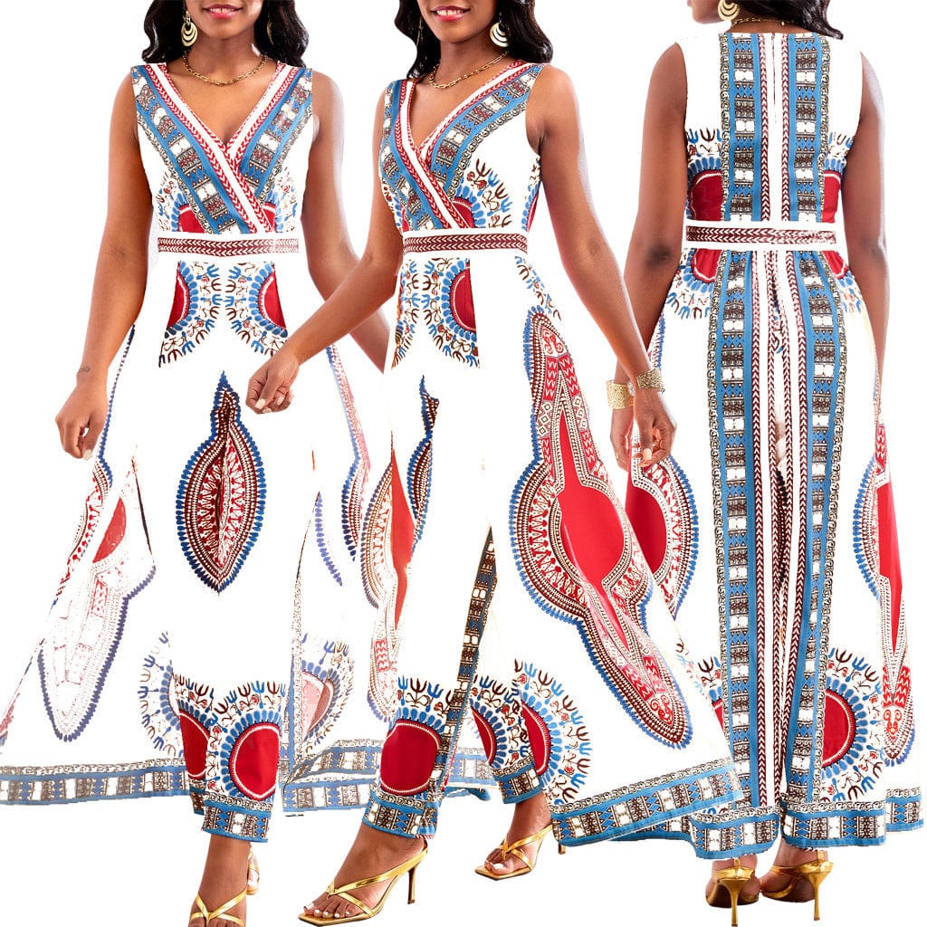 AS | Kombinezon z afrykańskim nadrukiem w stylu dashiki