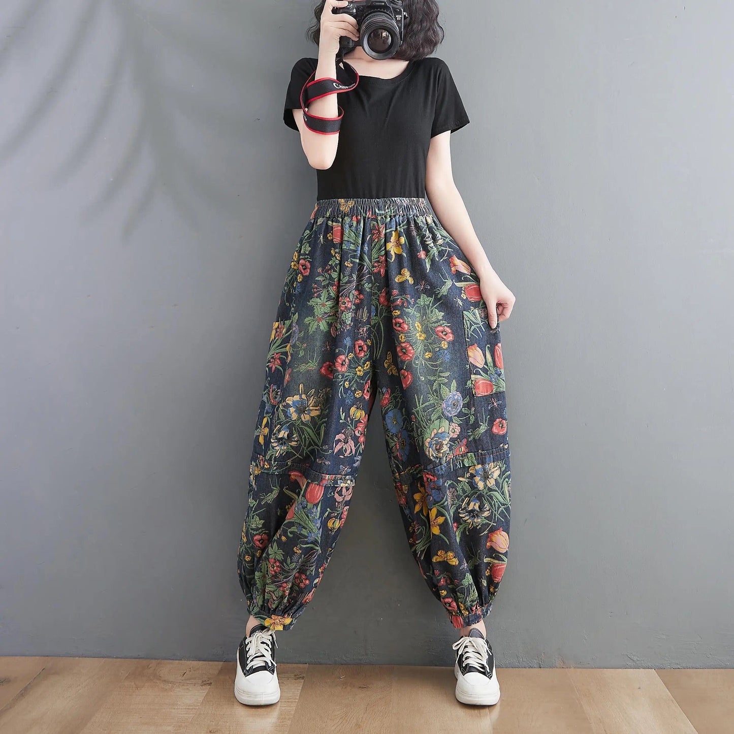 AS | Dżinsy w kwiaty w stylu vintage
