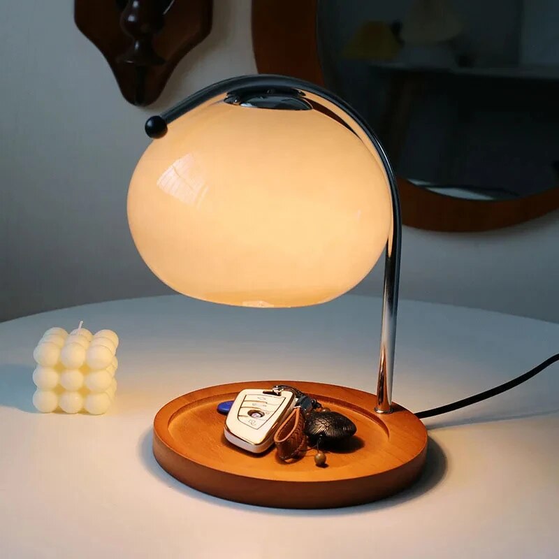 AvantGlimmer - Szklana lampa stołowa Macaron