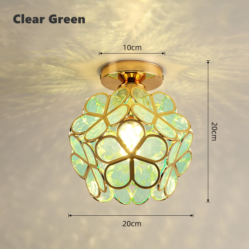 FloralSymphony - Elegancka lampa sufitowa z klejnotami